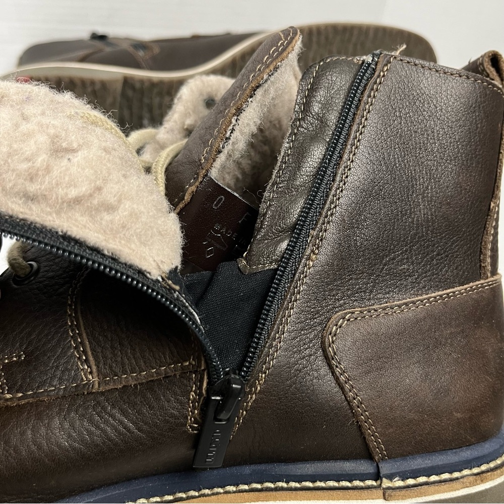 Lloyd Brown Leather Lace Up Fur Lined Ankle Boots Germany Mens US Size 11 - Picture 10 of 11
